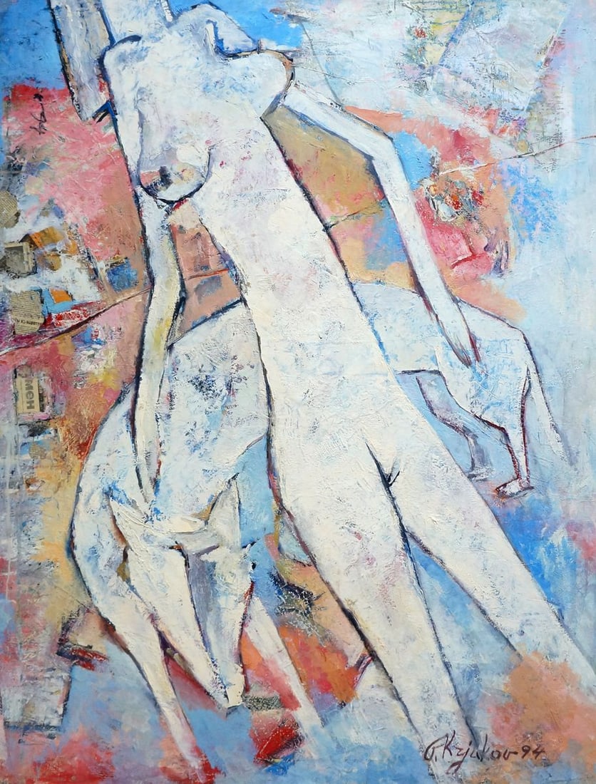 Abstract oil painting Tenderness Kryukov Vasily Ivanovich: Vern 1284 *** ABOUT THIS PAINTING *** * TITLE: "Tenderness" * ARTISTS: Kryukov Vasily Ivanovich * SIZE: 131x101 cm/51.57x39.76 inches' * MEDIUM: oil, canvas * HAND PAINTED: Original painting from our
