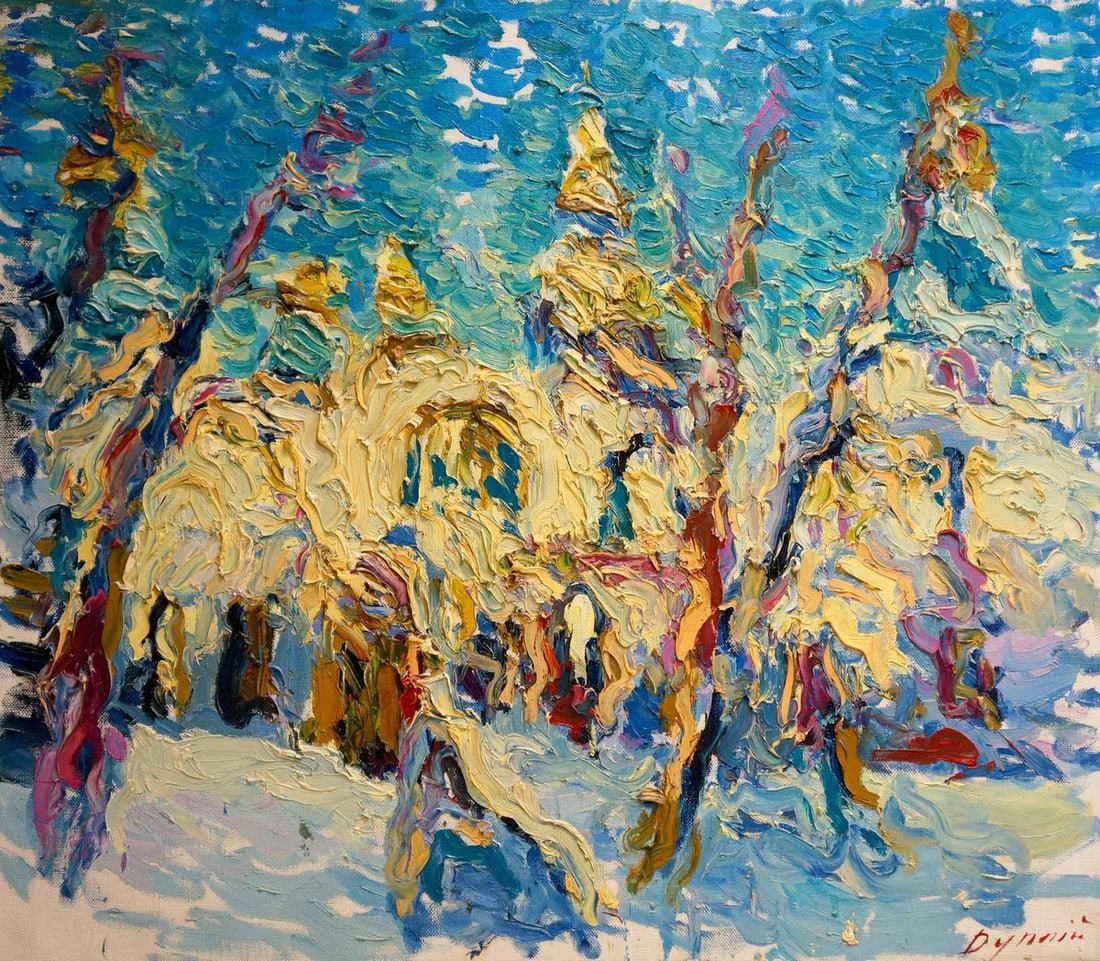 Oil painting Church landscape Dupliy Sergey Alexandrovich: Vern 1306 *** ABOUT THIS PAINTING *** * TITLE: "Church landscape" * ARTISTS: Dupliy Sergey Alexandrovich * SIZE: 100x110 cm/39.37x43.30 inches' * MEDIUM: oil, canvas * HAND PAINTED: Original painting 