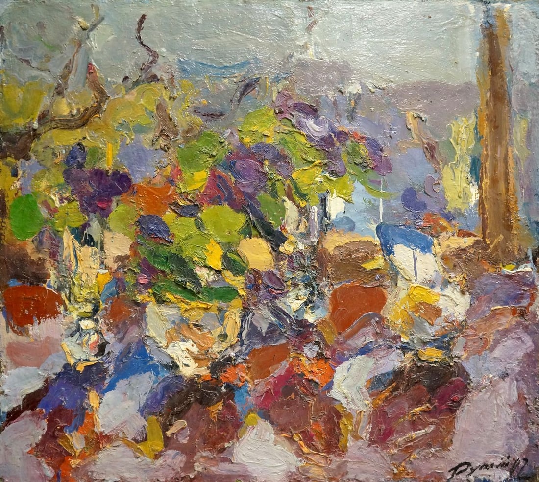 Abstract oil painting Thoughts Dupliy Sergey Alexandrovich: Vern 1375 *** ABOUT THIS PAINTING *** * TITLE: "Thoughts" * ARTISTS: Dupliy Sergey Alexandrovich * SIZE: 80x88 cm/31.49x34.64 inches' * MEDIUM: oil, wood * HAND PAINTED: Original painting from our col