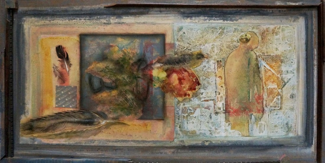 Abstract oil painting Still life Dobryy A: Vern 1585 *** ABOUT THIS PAINTING *** * TITLE: "Still life" * ARTISTS: Dobryy A. * SIZE: 40x80 cm/15.74x31.49 inches' * MEDIUM: oil, hardboard * HAND PAINTED: Original painting from our collection We