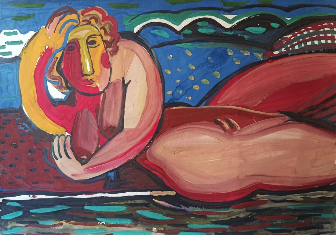 Acrylic painting A woman is relaxing on the beach Volodymyr Afanasiev: Verne 489*** ABOUT THIS PAINTING **** TITLE: "A woman is relaxing on the beach"* ARTISTS: Volodymyr Afanasiev* SIZE: 60x84 cm/23.62x33.07 inches'* MEDIUM: acrylic, cardboard* HAND PAINTED: Original