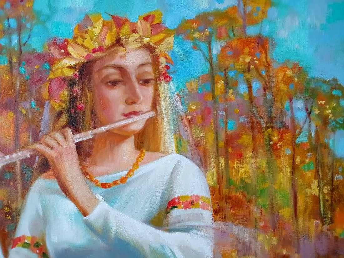 Abstract oil painting Melody of autumn Anatoly Borisovich Tarabanov - 5