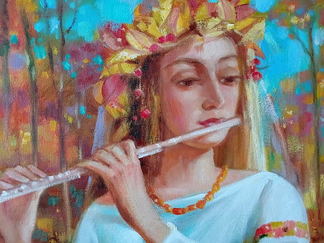 Abstract oil painting Melody of autumn Anatoly Borisovich Tarabanov - 9