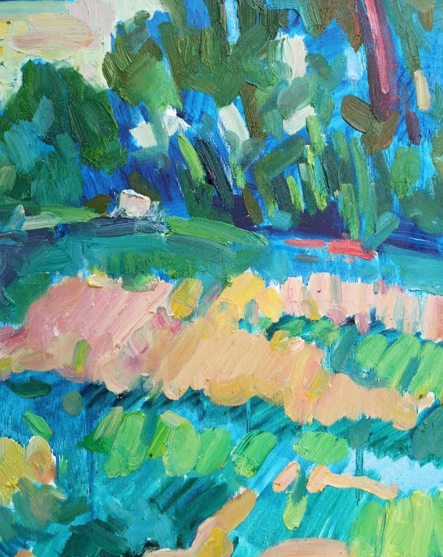 Abstract oil painting City view Peter Tovpev - 10