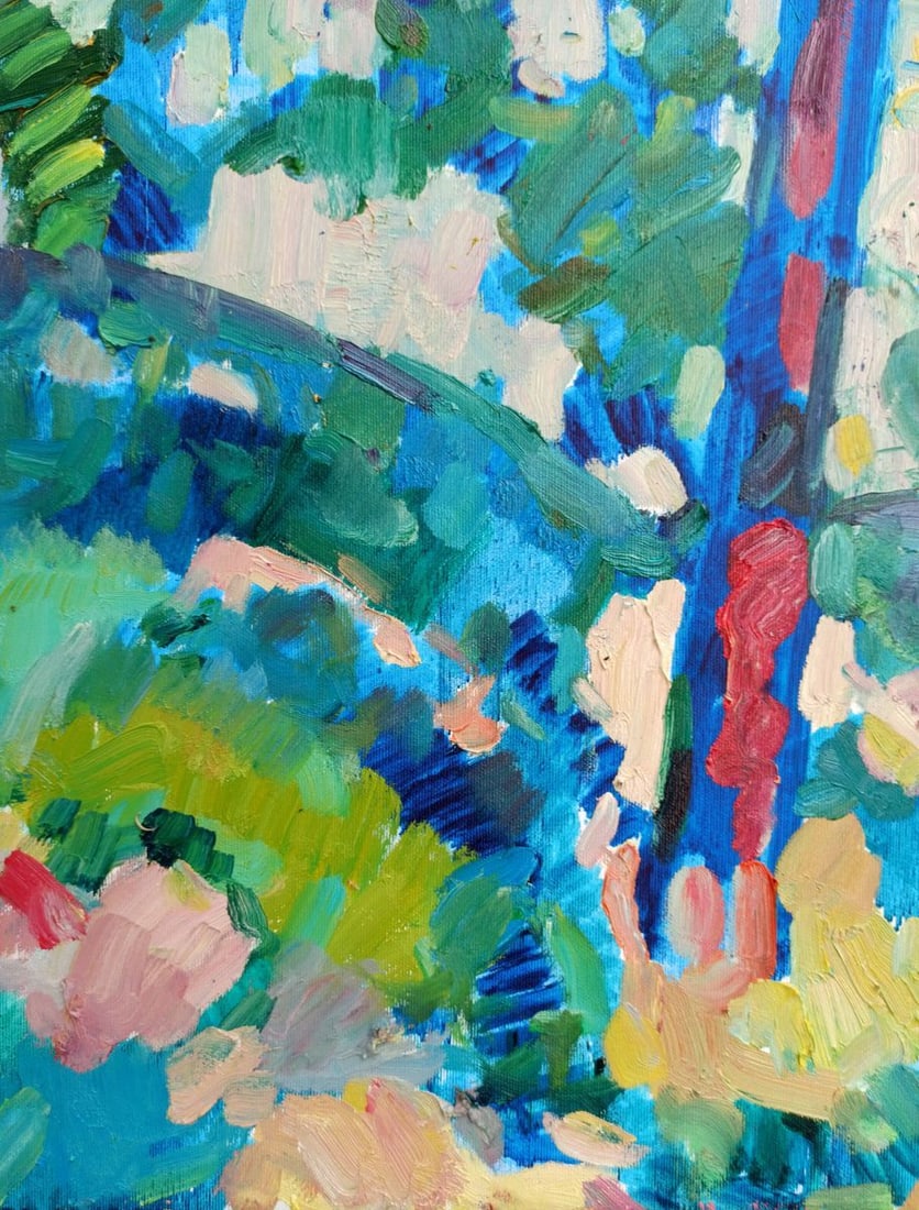 Abstract oil painting City view Peter Tovpev - 9