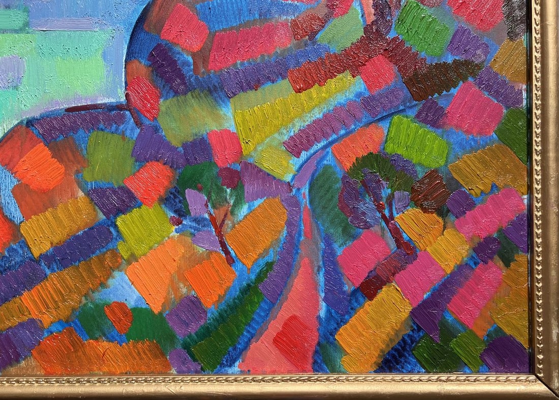 Abstract oil painting Autumn on the Dnieper Peter Tovpev - 10