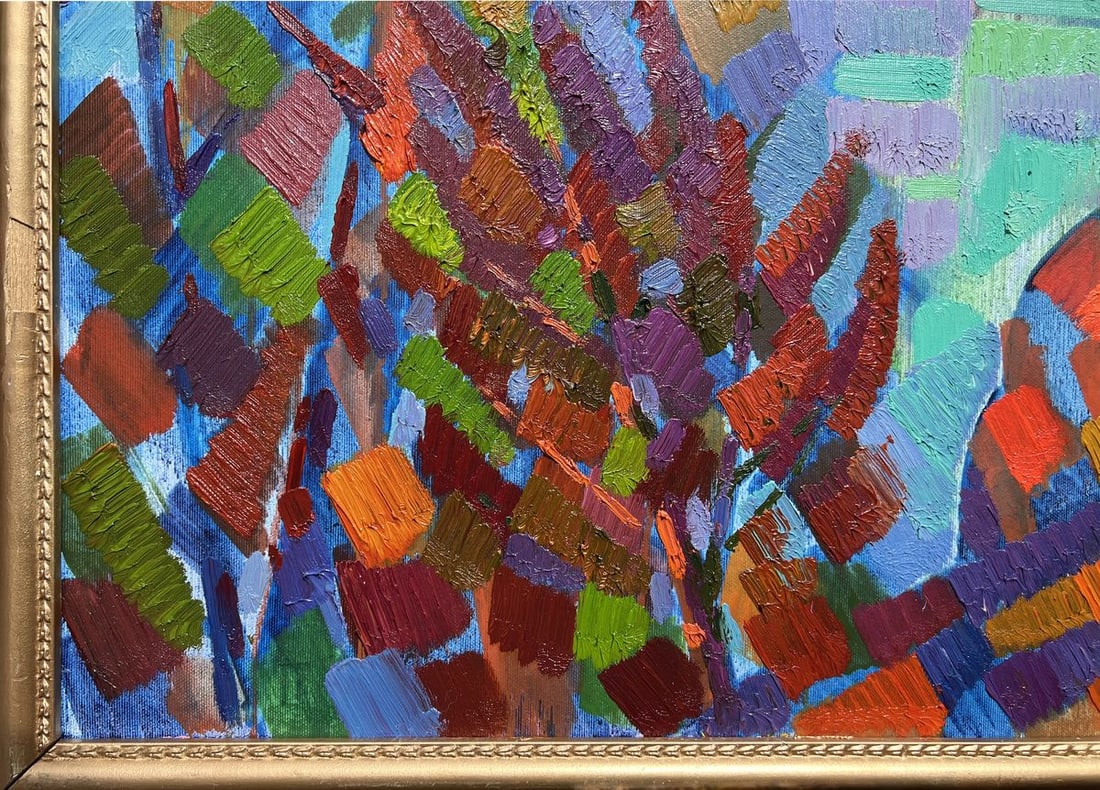 Abstract oil painting Autumn on the Dnieper Peter Tovpev - 8