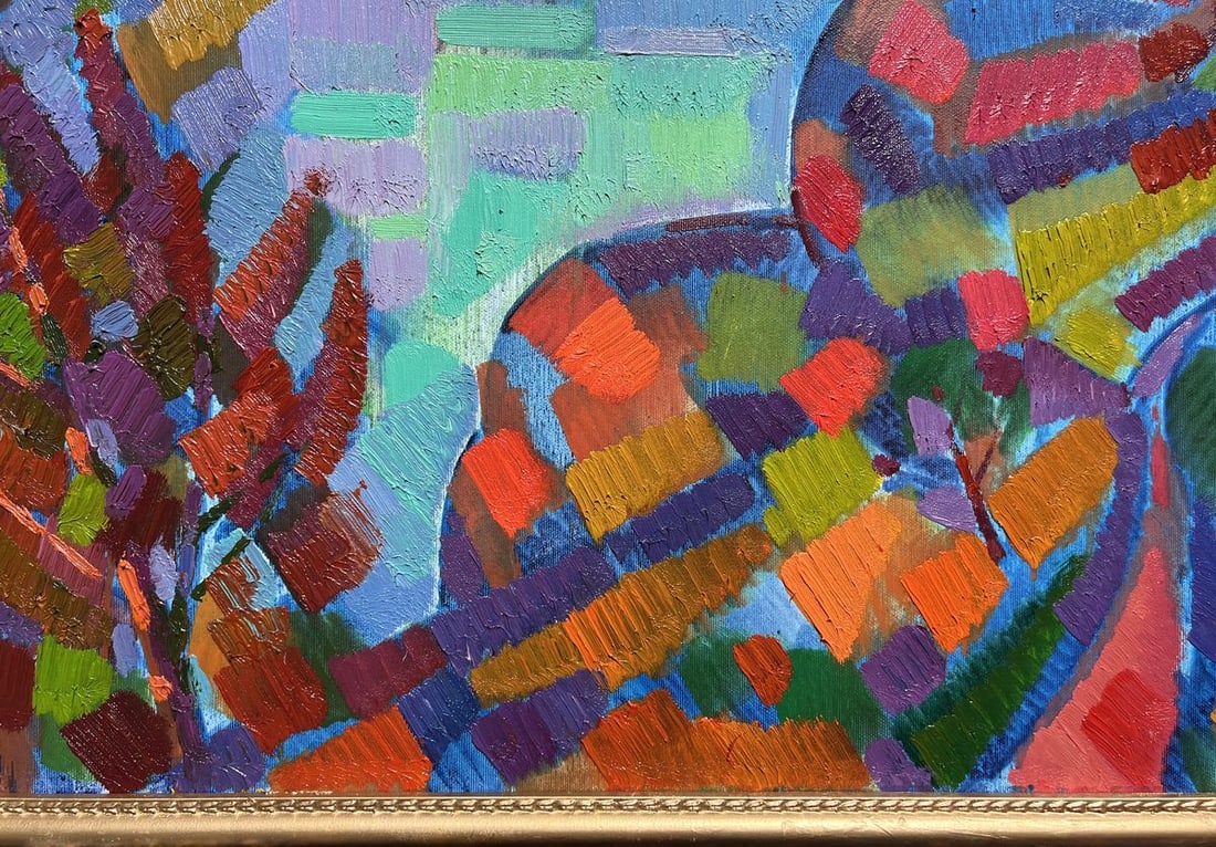 Abstract oil painting Autumn on the Dnieper Peter Tovpev - 9