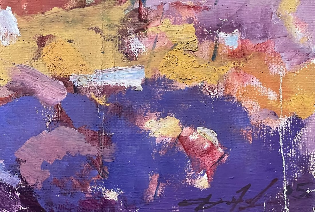 Abstract oil painting between the rainbow Peter Tovpev - 10