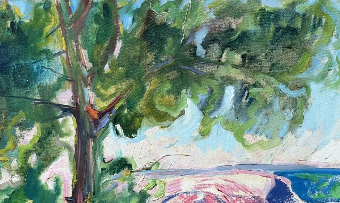 Abstract oil painting on the beach Peter Tovpev - 3