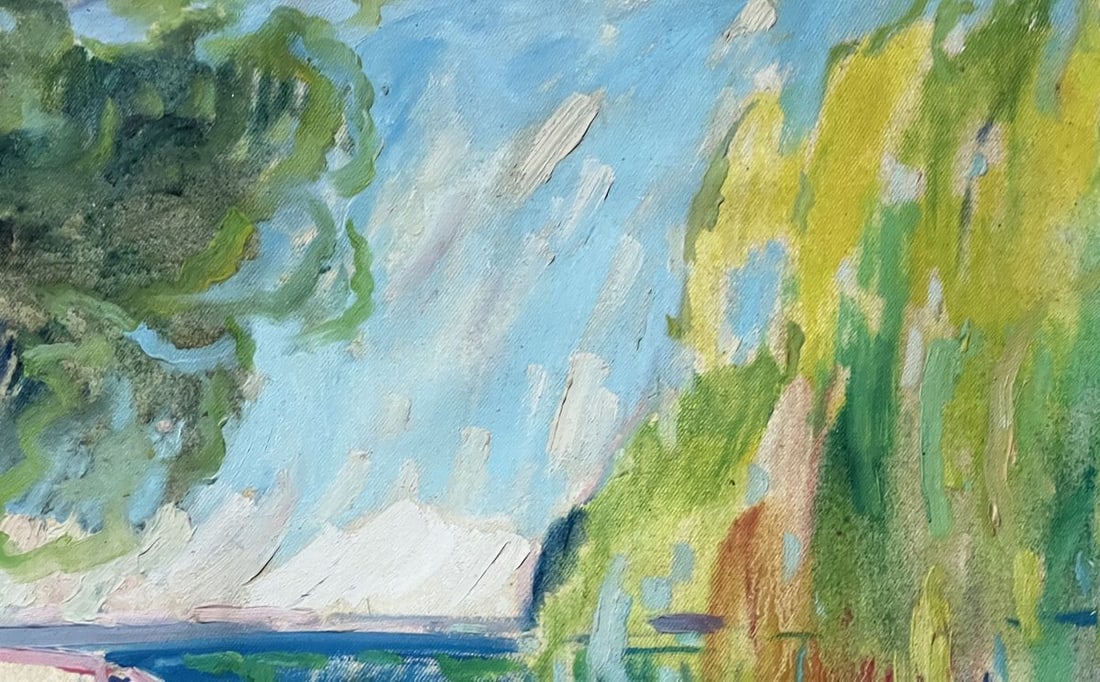 Abstract oil painting on the beach Peter Tovpev - 4