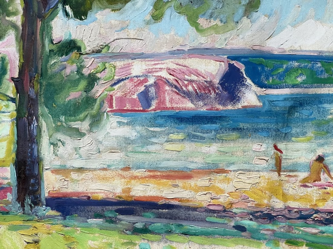 Abstract oil painting on the beach Peter Tovpev - 6