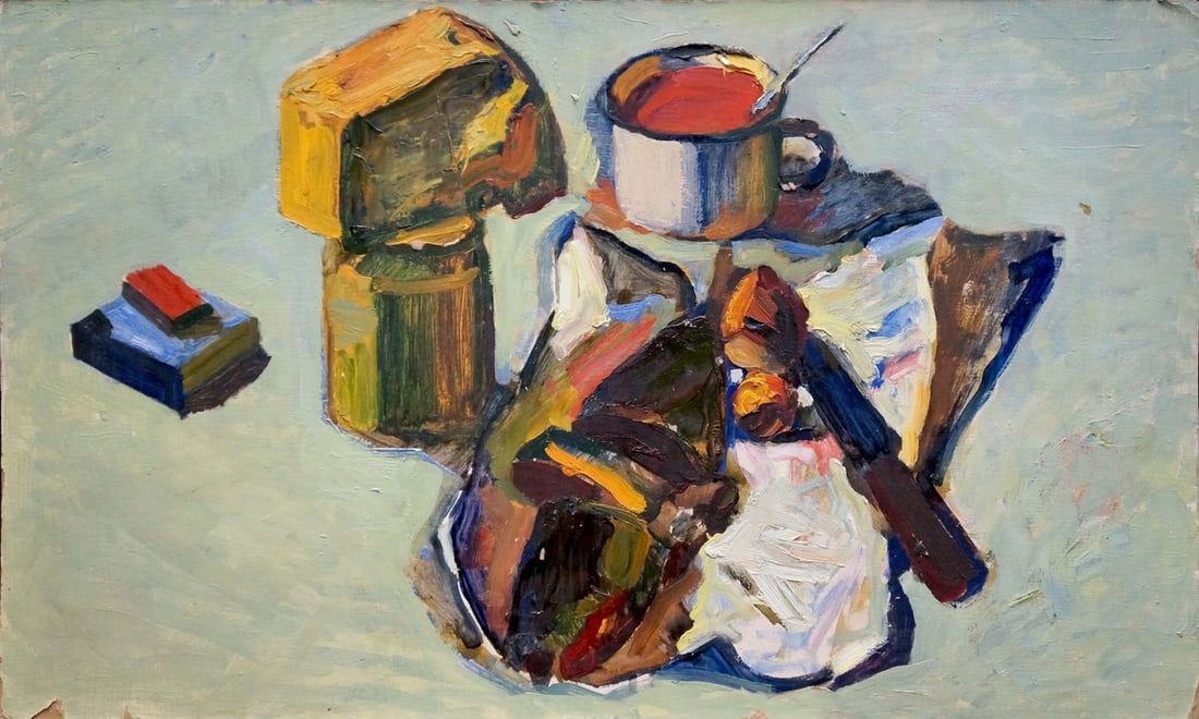 Abstract oil painting Importance Kiyansky Yuri Ivanovich: Verns 181 *** ABOUT THIS PAINTING *** * TITLE: "Importance" * ARTISTS: Kiyansky Yuri Ivanovich * SIZE: 50x80 cm/19.68x31.49 inches' * MEDIUM: oil, cardboard * HAND PAINTED: Original painting from our 