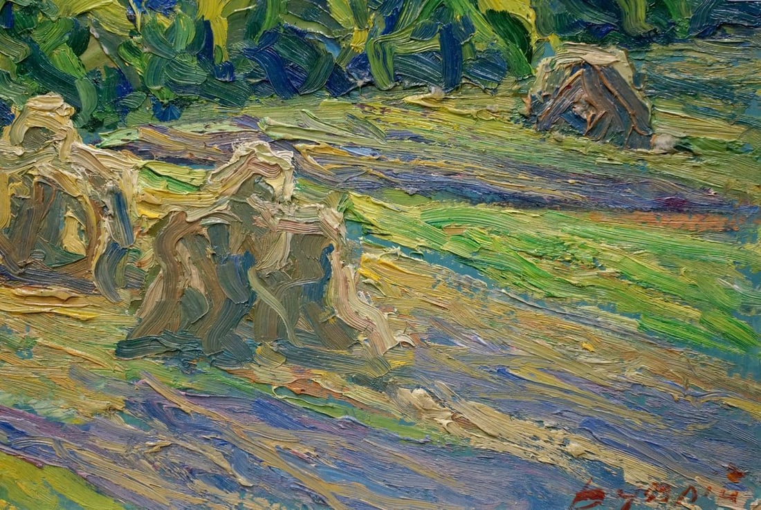 Abstract oil painting Haystacks Dupliy Sergey Alexandrovich - 5