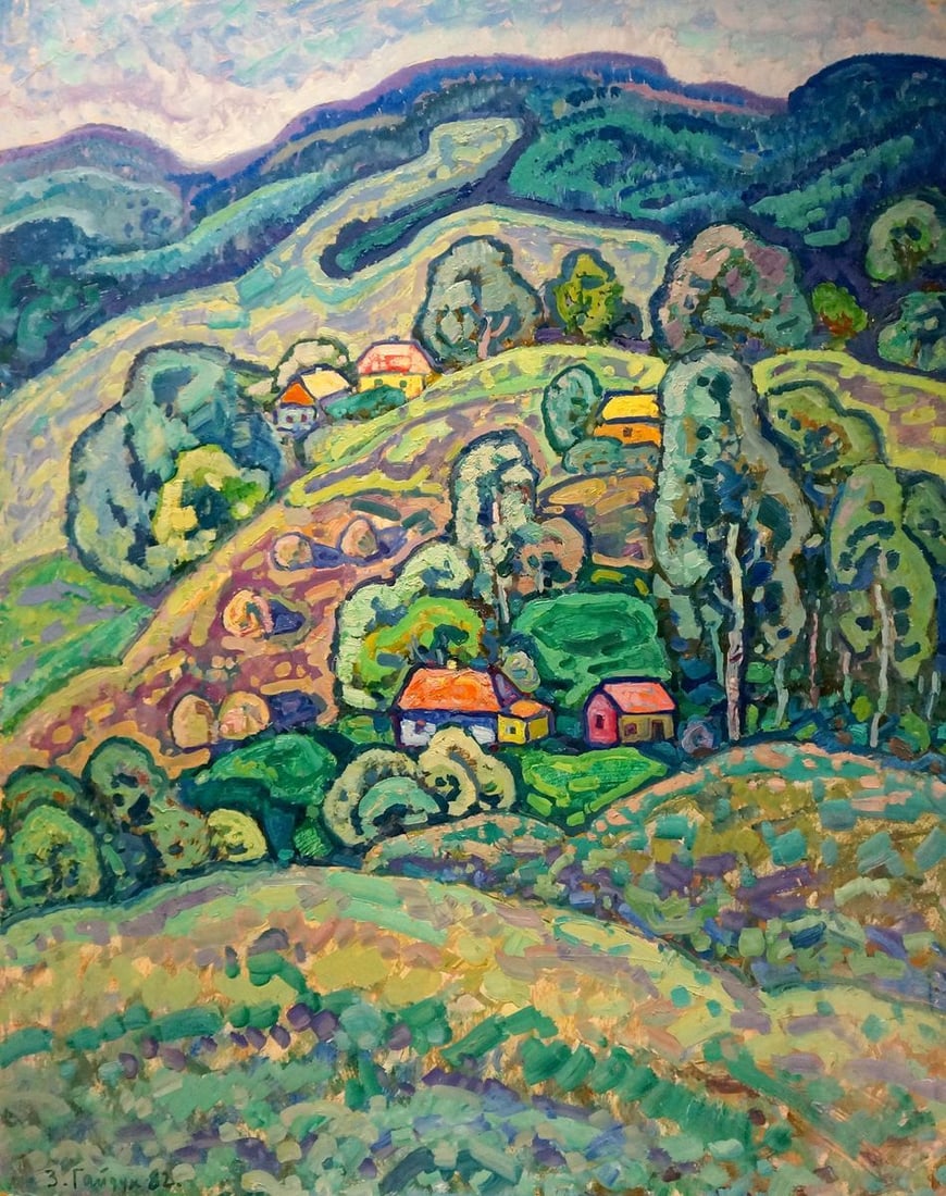 Oil painting In the Poltava region Gaiduk Zinaida Kirillovna: Verns 439 *** ABOUT THIS PAINTING *** * TITLE: "In the Poltava region" * ARTISTS: Gaiduk Zinaida Kirillovna * SIZE: 80x100 cm/31.49x39.37 inches' * MEDIUM: oil, cardboard * HAND PAINTED: Original pain