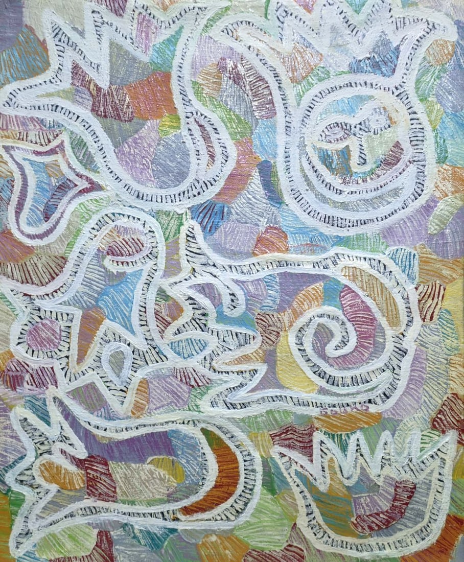 Abstract oil painting The artist's thoughts Boyko Petr Borisovich: Verns 1181 *** ABOUT THIS PAINTING *** * TITLE: "The artist's thoughts" * ARTISTS: Boyko Petr Borisovich * SIZE: 63x66 cm/24.80x25.98 inches' * MEDIUM: oil, canvas * HAND PAINTED: Original painting fr