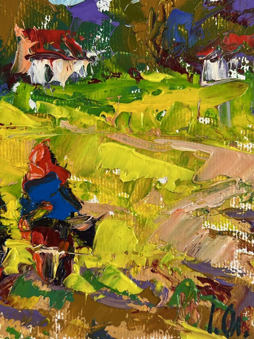 Oil painting Neighbors are walking in the village Oleksiy Ivanyuk - 10