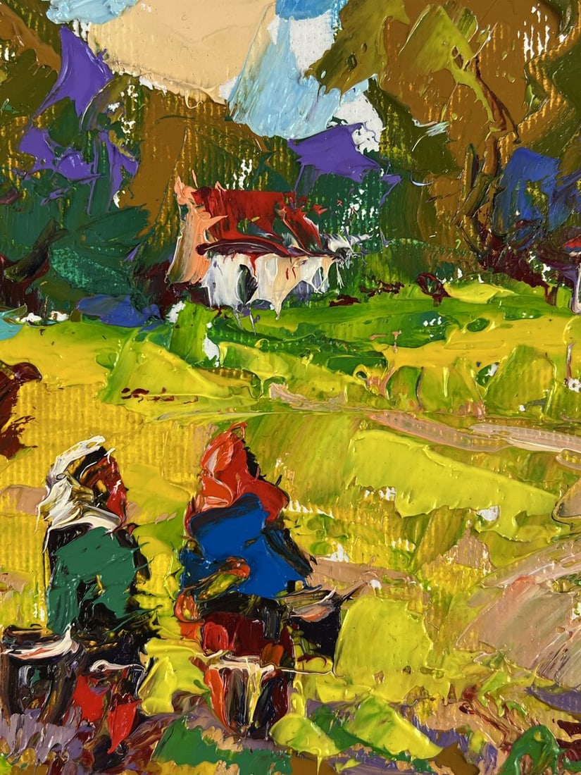 Oil painting Neighbors are walking in the village Oleksiy Ivanyuk - 9