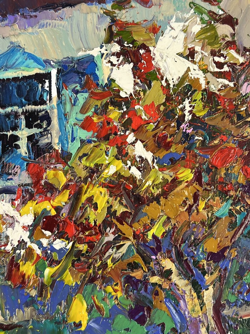 Oil painting Viburnum in Front of the House Oksana Ivanyuk - 10