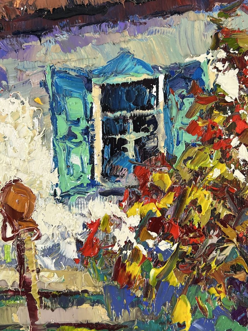 Oil painting Viburnum in Front of the House Oksana Ivanyuk - 8