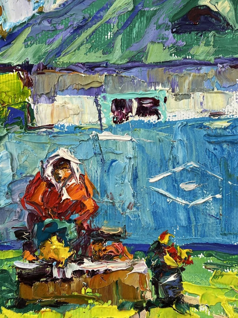 Oil painting Near the House in the Village Oleksiy Ivanyuk - 10