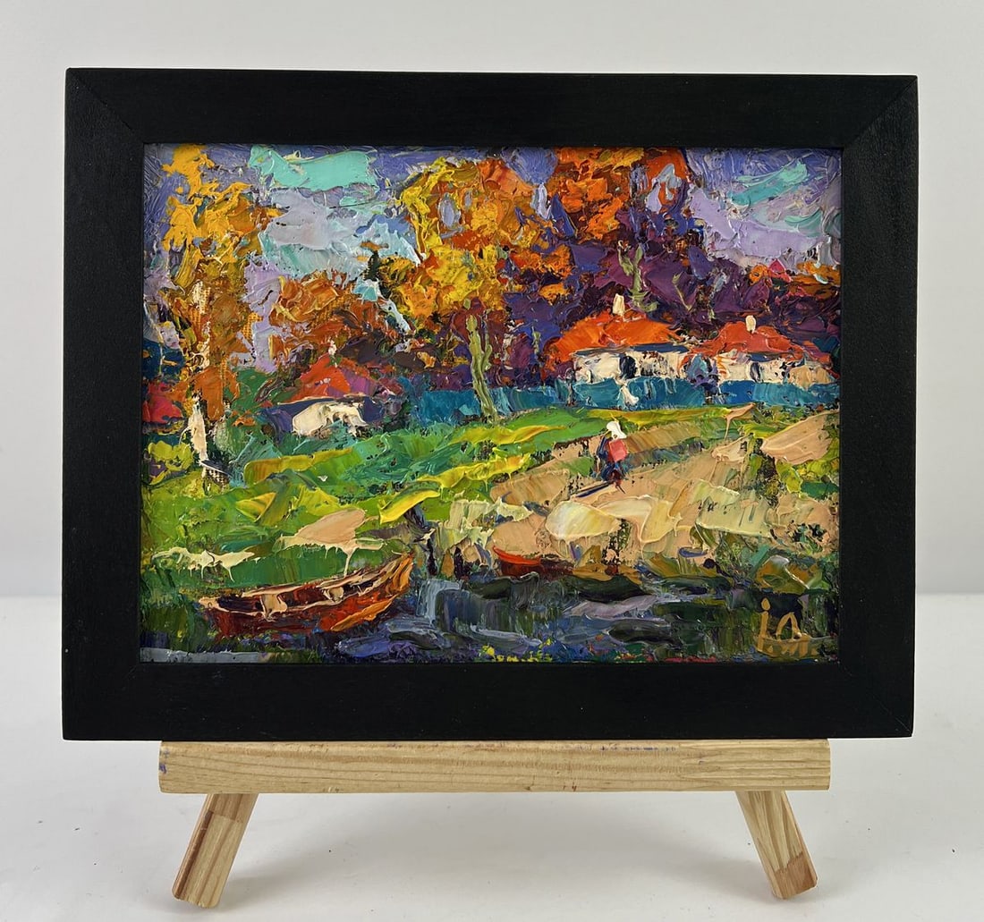 Oil painting The road to the river Oleksiy Ivanyuk: NoAAA6676*** ABOUT THIS PAINTING **** TITLE: "The road to the river"* ARTISTS: Oleksiy Ivanyuk* SIZE: 15x20 cm/5.90x7.87 inches'* MEDIUM: oil, canvas* HAND PAINTED: Original painting from our collecti