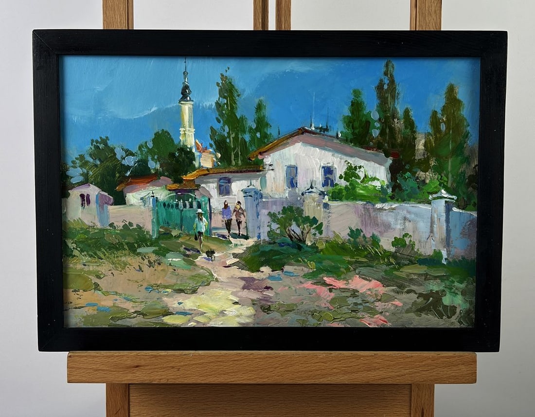 Oil painting Sunny House at the Edge of the City Yuriy Suprunchuk: NoAAA6726*** ABOUT THIS PAINTING **** TITLE: "Sunny House at the Edge of the City"* ARTISTS: Yuriy Suprunchuk* SIZE: 20x30 cm/7.87x11.81 inches'* MEDIUM: oil, hardboard* HAND PAINTED: Original