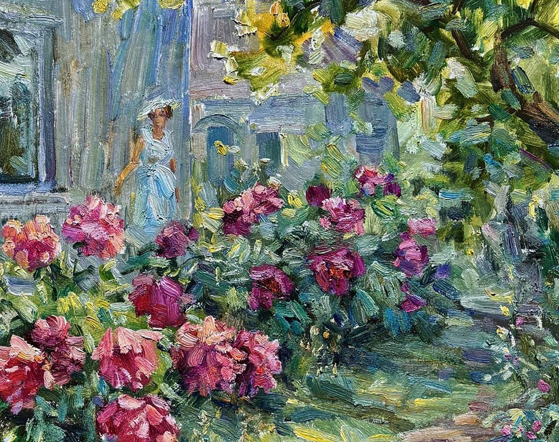 Oil painting Peonies Under the Window Ivan Kovalenko - 6