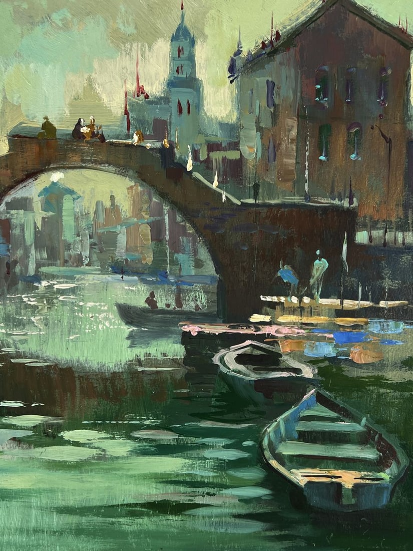 Oil painting Venice river city canal Yuriy Suprunchuk - 10