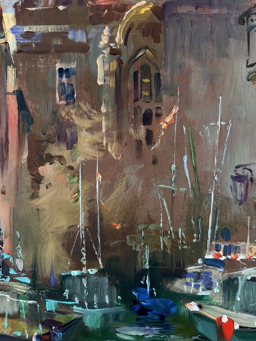 Oil painting The narrow streets of the city Yuriy Suprunchuk - 6