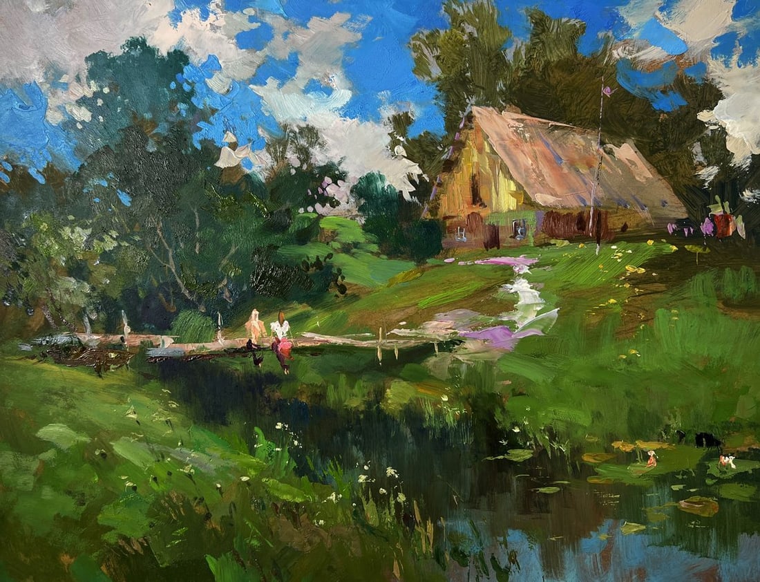 Oil painting Quiet conversations of girls Yuriy Suprunchuk - 3