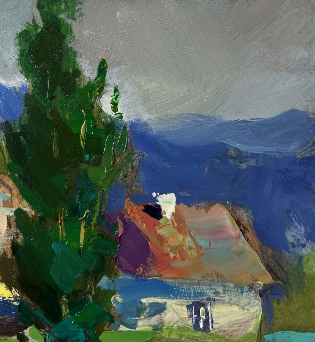 Oil painting Path leading to a rural field Yuriy Suprunchuk - 4
