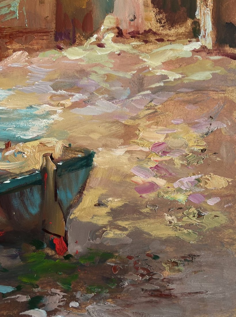 Oil painting A quiet pier near the city Yuriy Suprunchuk - 8