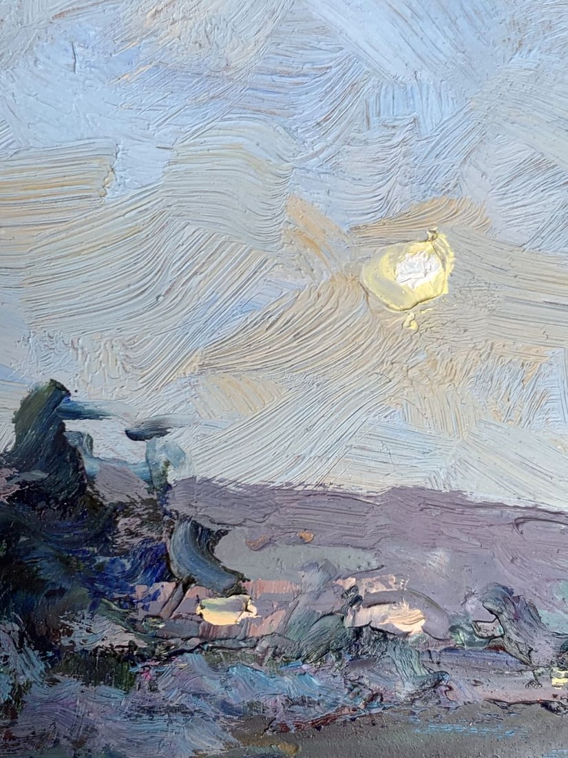 Oil painting The moon over the village Alexander Cherednichenko - 5