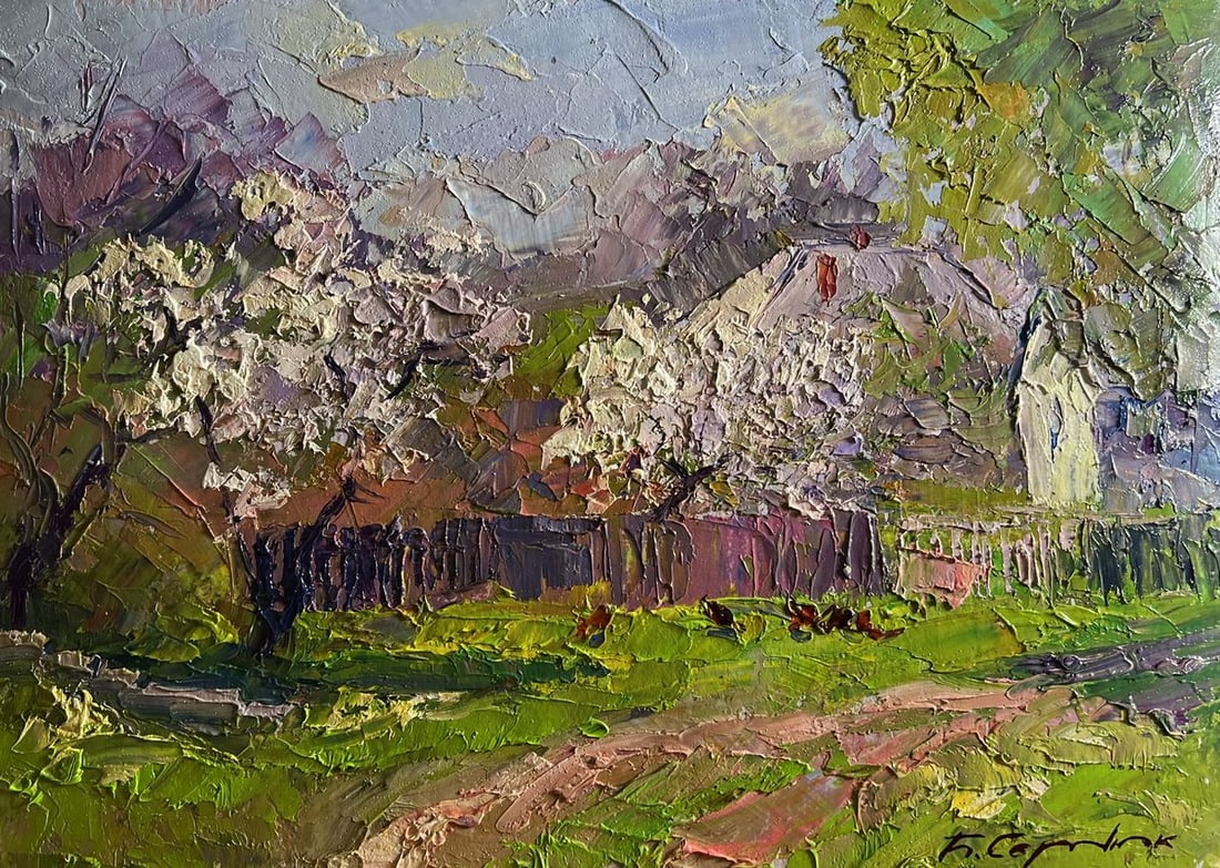 Oil painting Cherry blossoms Boris Serdyuk - 3