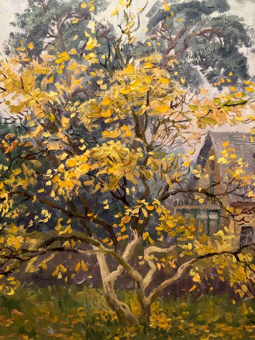Oil painting In the garden Elena Genrikhovna Nechiporenko - 4