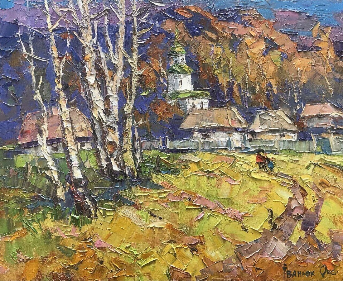 Oil painting the last bell Kalenyuk oksаnа: NoKalen 717 *** ABOUT THIS PAINTING *** * TITLE: "the last bell" * ARTISTS: Kalenyuk oksаnа * SIZE: 55x65 cm/'21.65x25.59 inches' * MEDIUM: oil, canvas * HAND PAINTED: Original painting