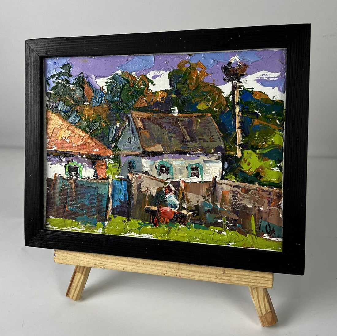 Oil painting Near the yard In the village Oleksiy Ivanyuk - 2