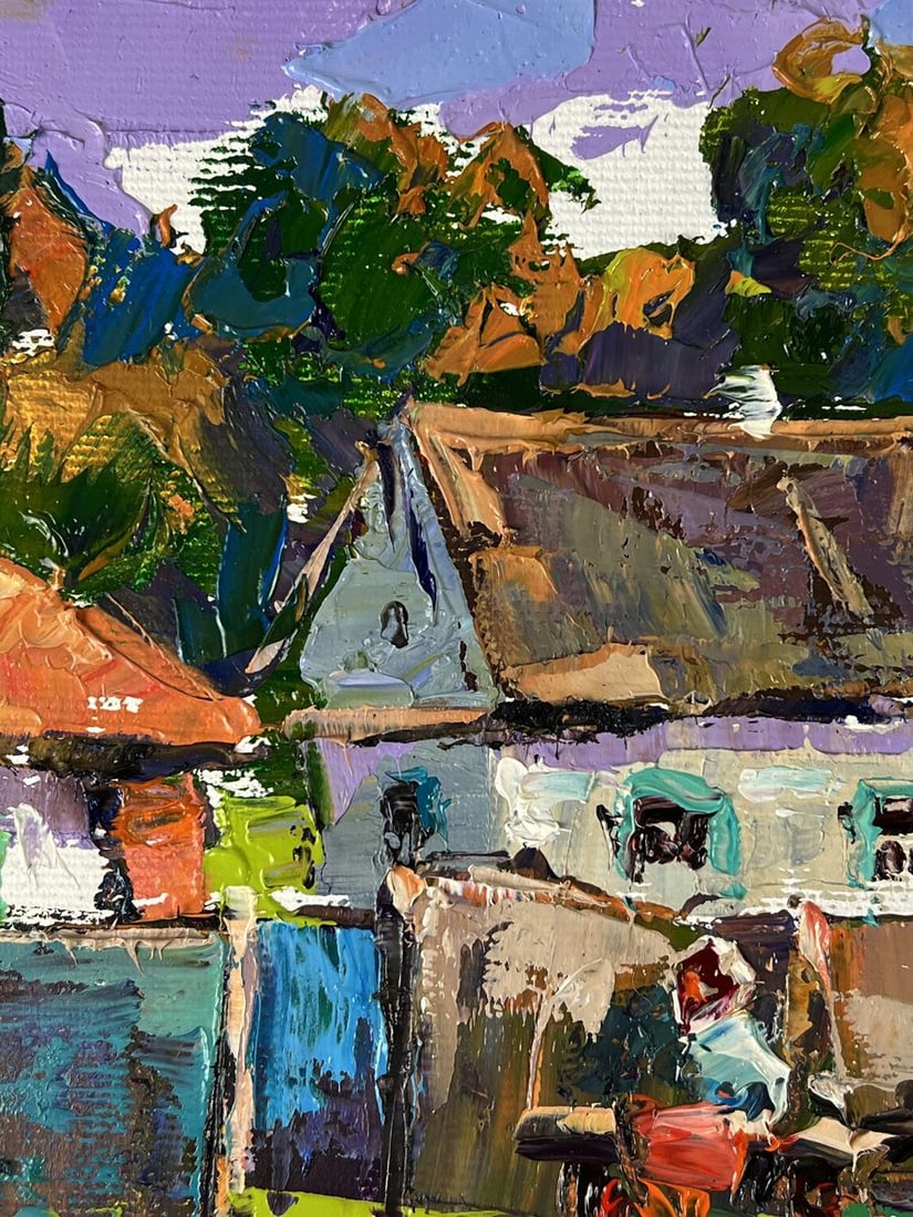 Oil painting Near the yard In the village Oleksiy Ivanyuk - 4