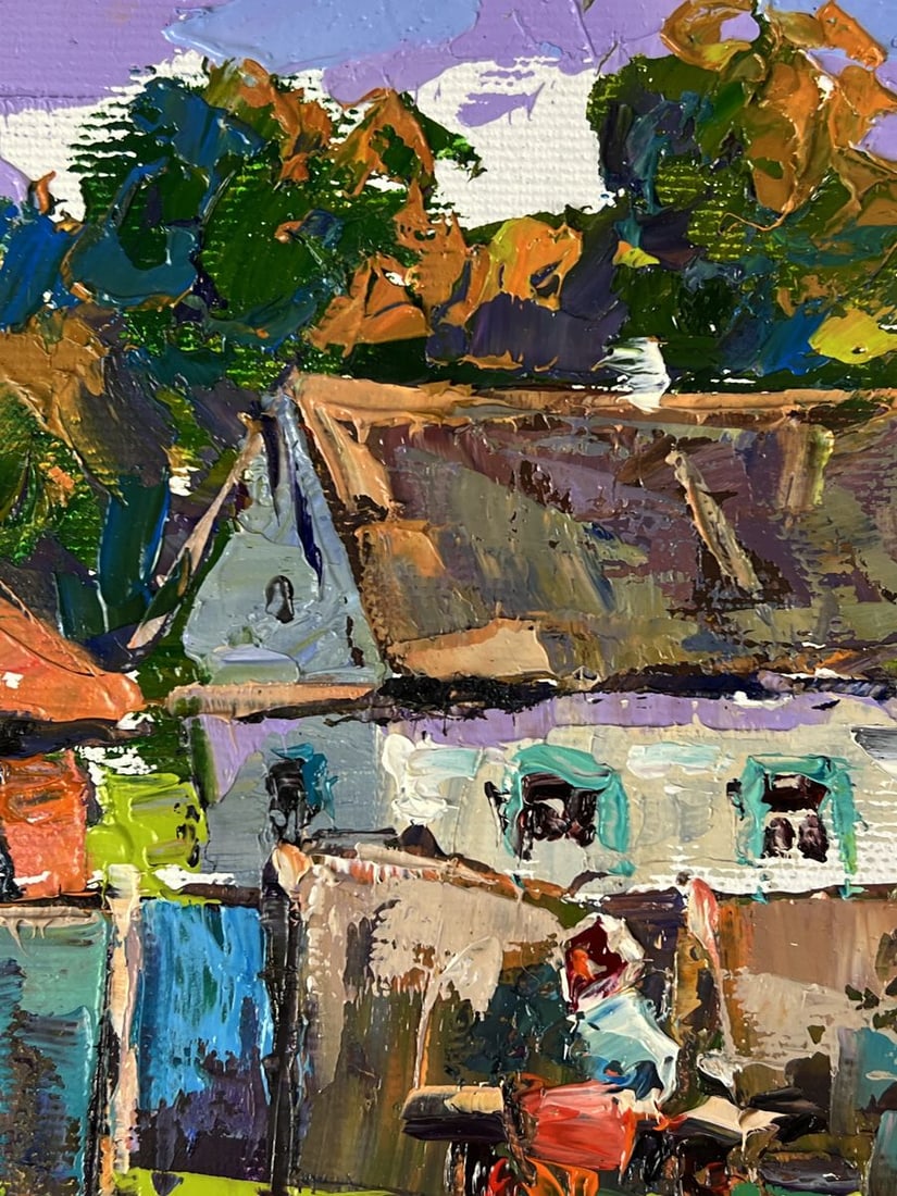 Oil painting Near the yard In the village Oleksiy Ivanyuk - 6