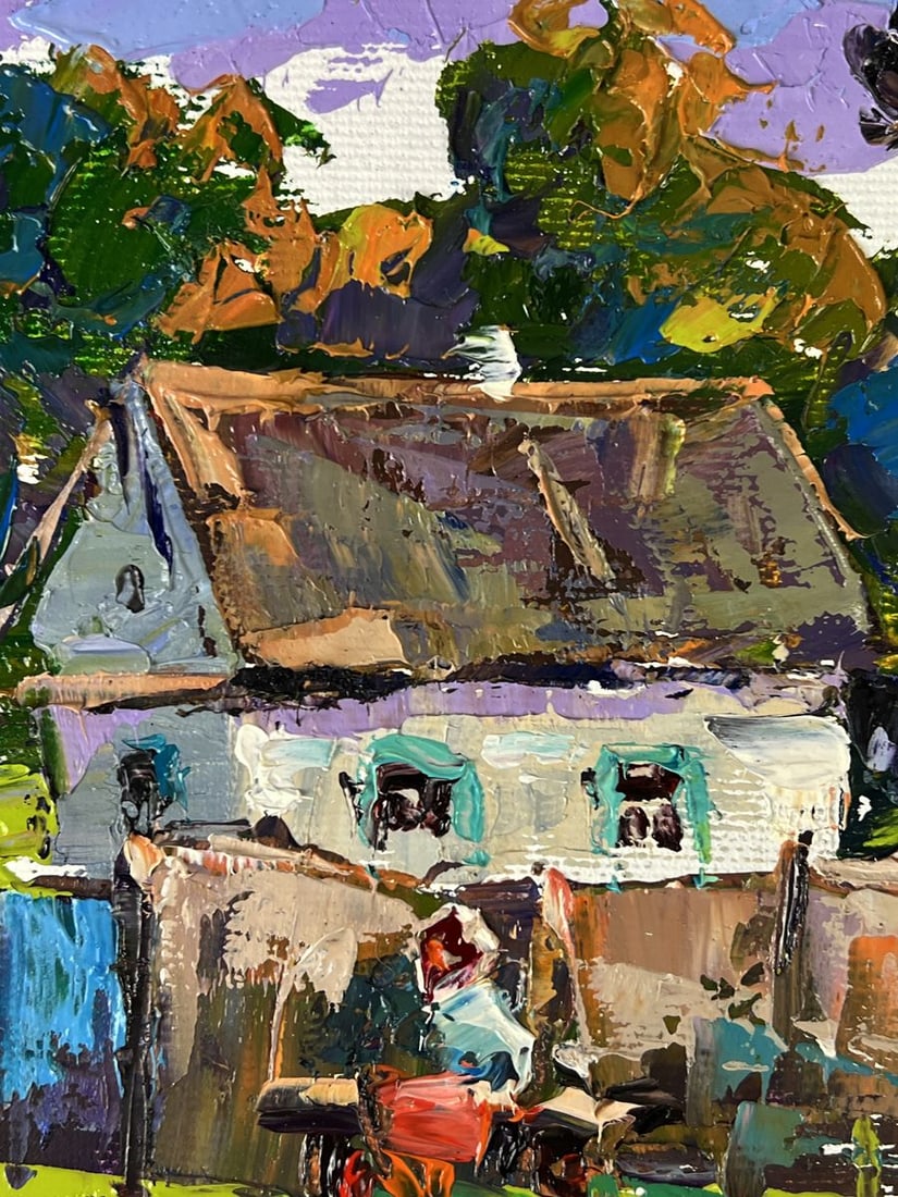 Oil painting Near the yard In the village Oleksiy Ivanyuk - 7