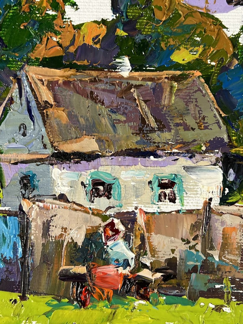 Oil painting Near the yard In the village Oleksiy Ivanyuk - 8