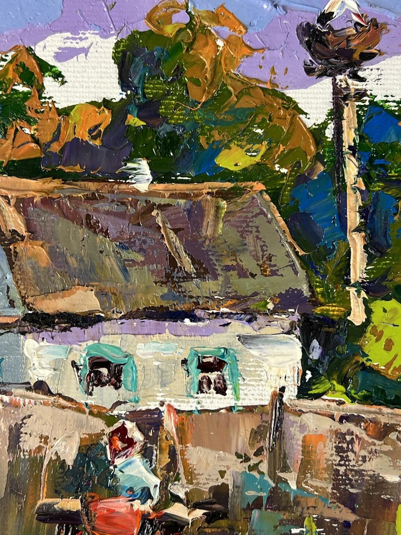Oil painting Near the yard In the village Oleksiy Ivanyuk - 9