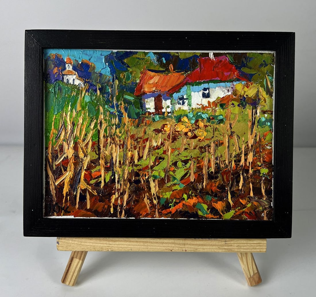 Oil painting Sunny Day in the Village Oksana Ivanyuk: NoAAA6448*** ABOUT THIS PAINTING **** TITLE: "Sunny Day in the Village"* ARTISTS: Oksana Ivanyuk* SIZE: 15x20 cm/5.90x7.87 inches'* MEDIUM: oil, canvas* HAND PAINTED: Original painting from our