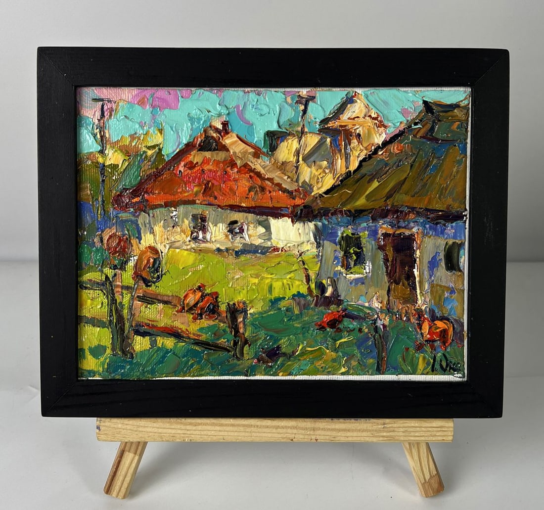Oil painting Country summer courtyard Oksana Ivanyuk: NoAAA6451*** ABOUT THIS PAINTING **** TITLE: "Country summer courtyard"* ARTISTS: Oksana Ivanyuk* SIZE: 15x20 cm/5.90x7.87 inches'* MEDIUM: oil, canvas* HAND PAINTED: Original painting from our