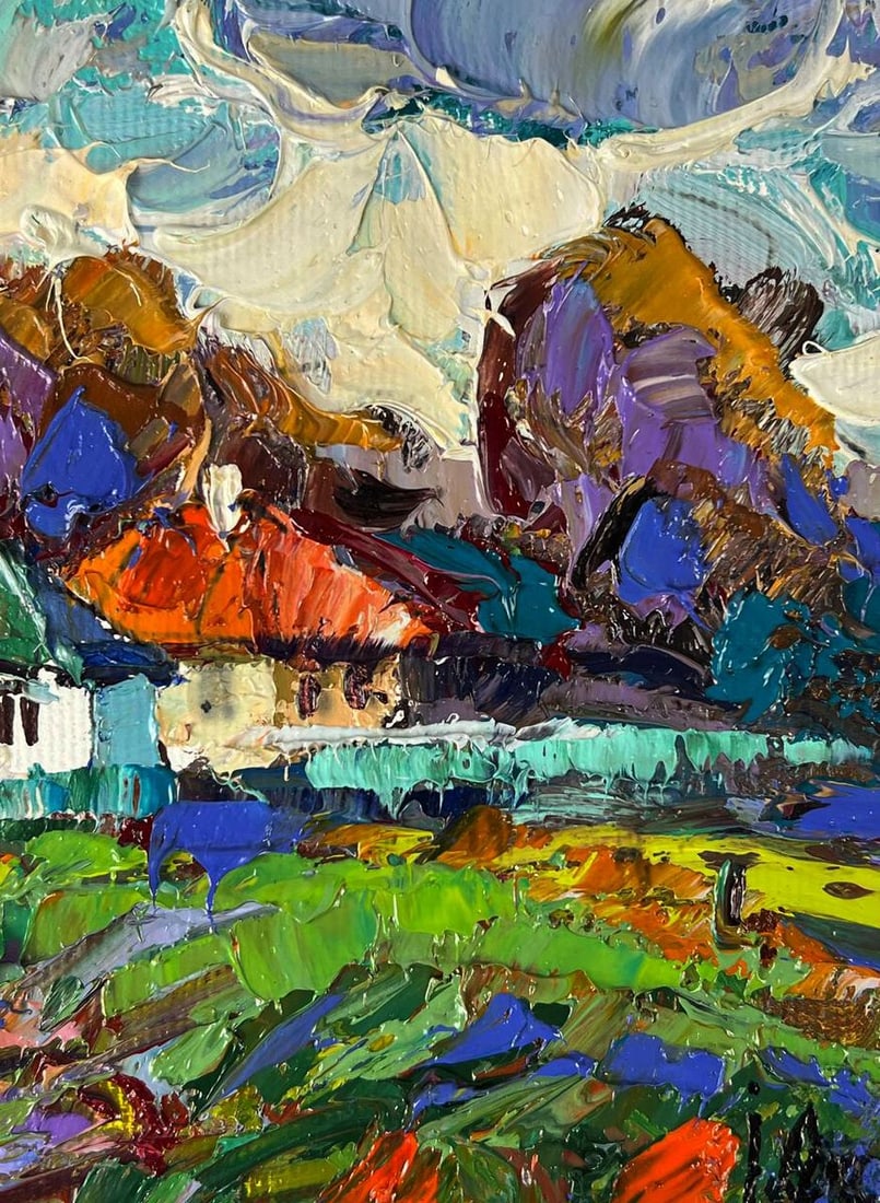 Oil painting Silence in the village field Oleksiy Ivanyuk - 10