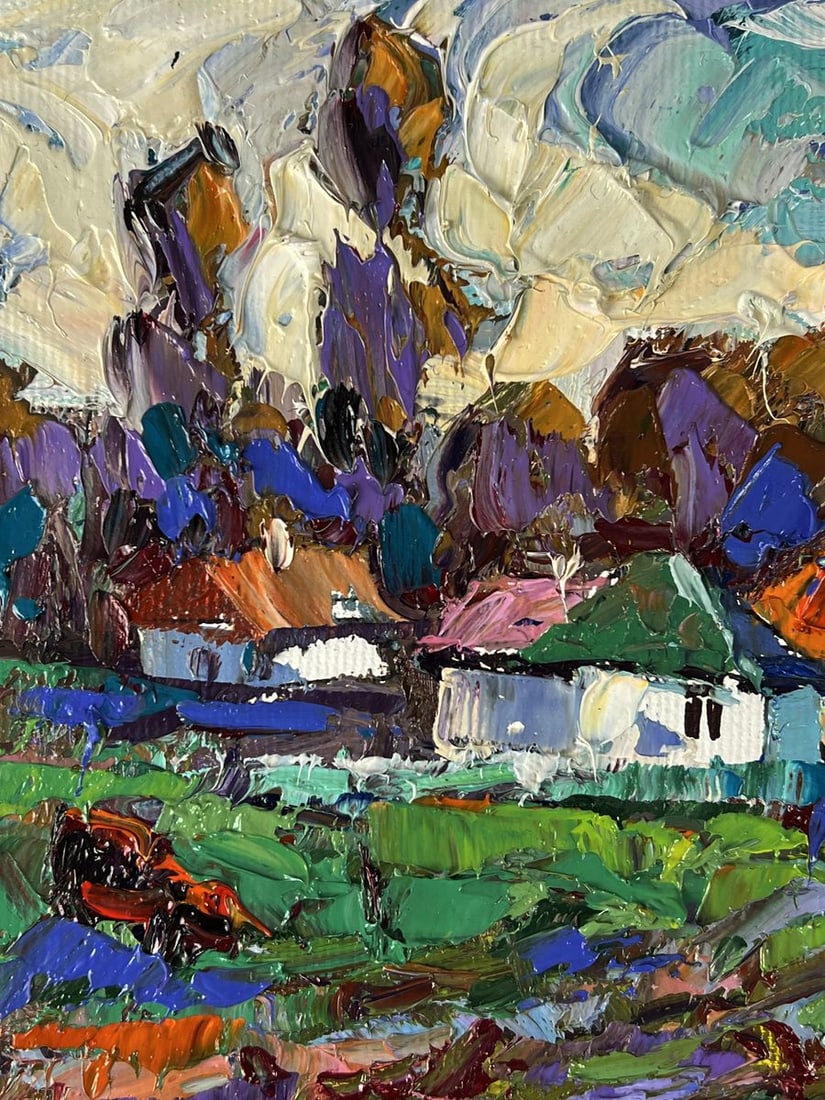 Oil painting Silence in the village field Oleksiy Ivanyuk - 5