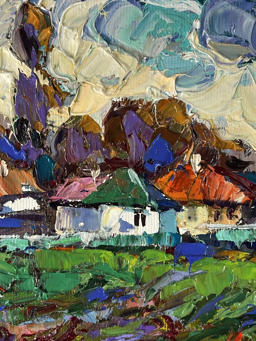 Oil painting Silence in the village field Oleksiy Ivanyuk - 6