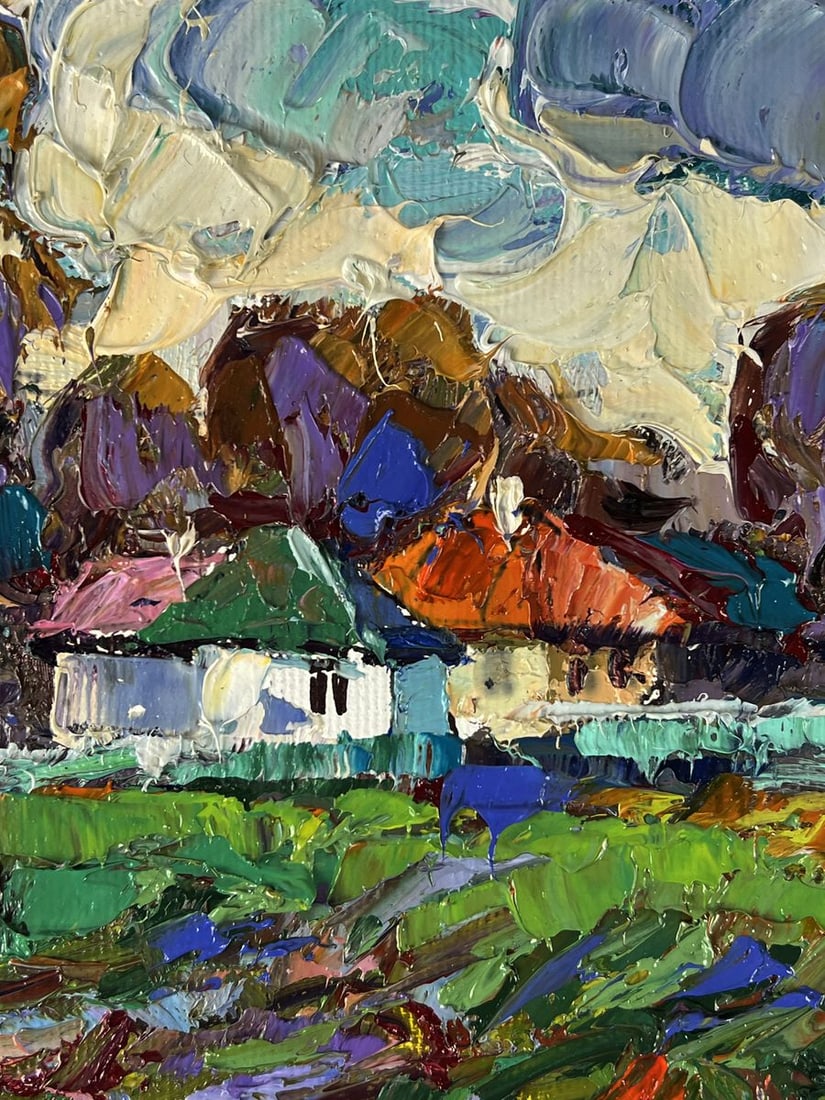 Oil painting Silence in the village field Oleksiy Ivanyuk - 7