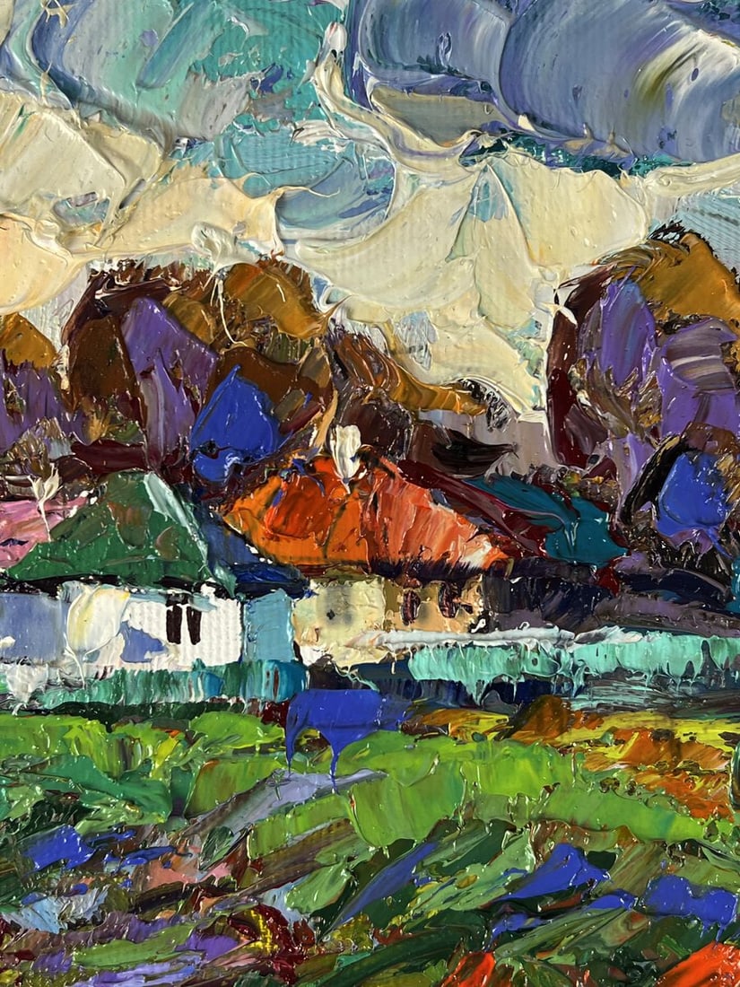 Oil painting Silence in the village field Oleksiy Ivanyuk - 8
